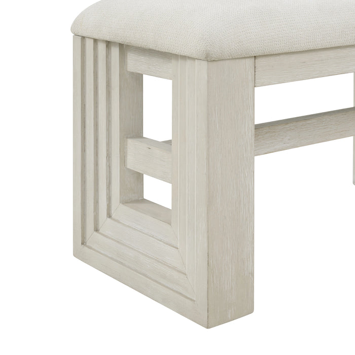 Avalanche Standard Height Dining Set in Antique White-Table and Four Chairs