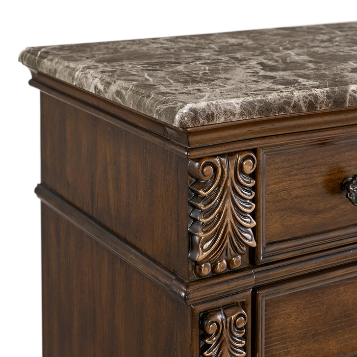 Cadenza Dresser and Mirror Set in Brown