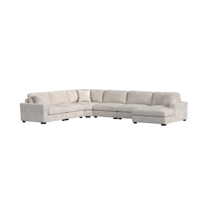Arizona Modular Wedge with 1 pillow 20"" in Steno Beige