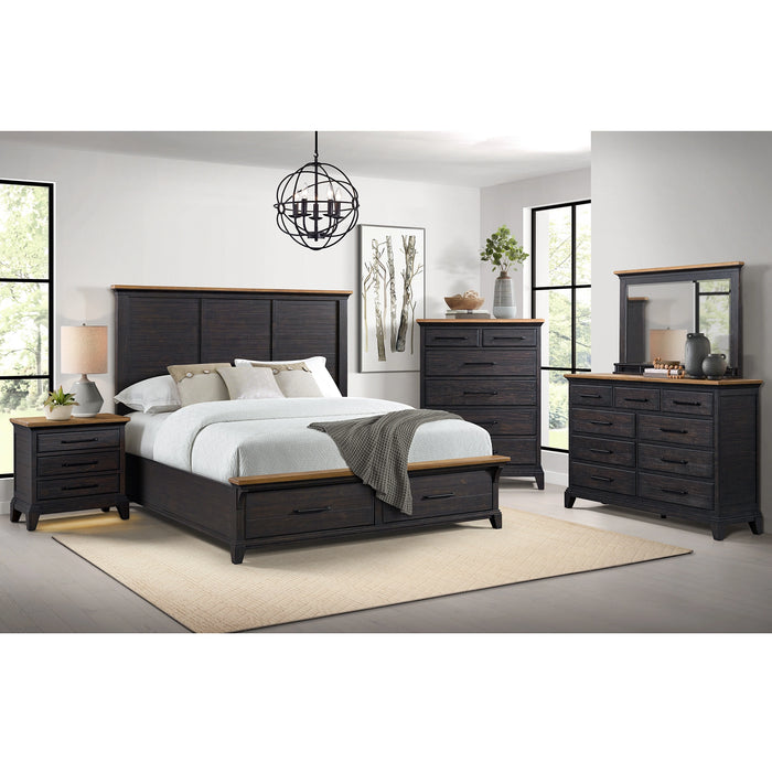 Montrose Storage Bedroom Set in Espresso & Brown