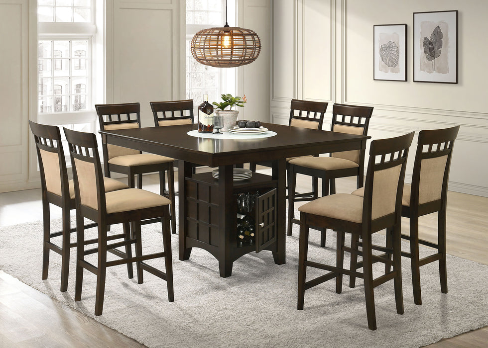 Gabriel 5-piece Square Counter Height Dining Set Cappuccino
