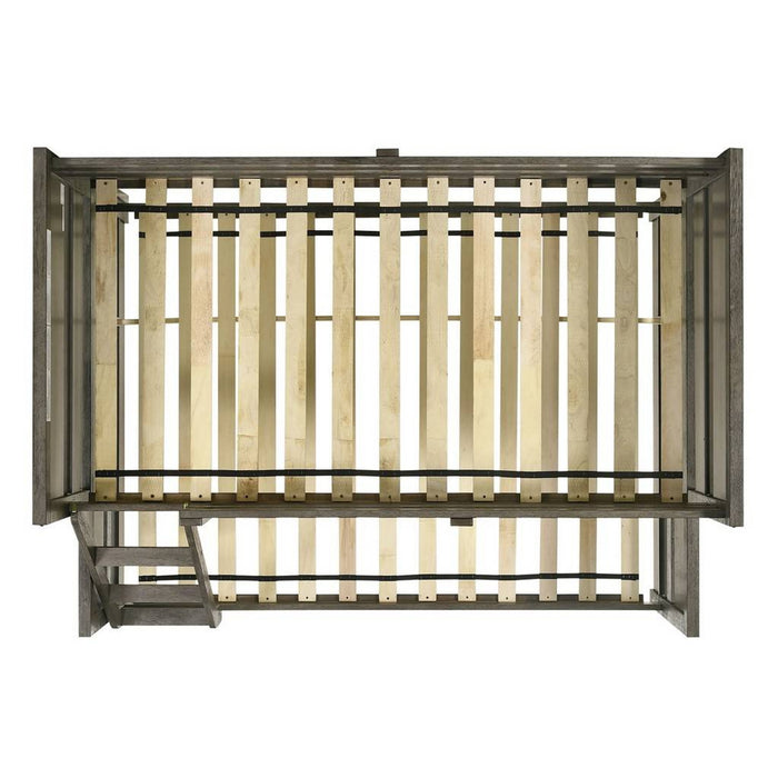 Elements International Wade Twin over Full Bunk Bed in Gray