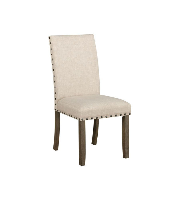 Ralland Upholstered Side Chairs Beige and Rustic Brown (Set of 2) image
