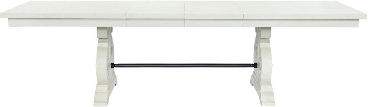 Elements International Stone Dining Table in White DST700DTC