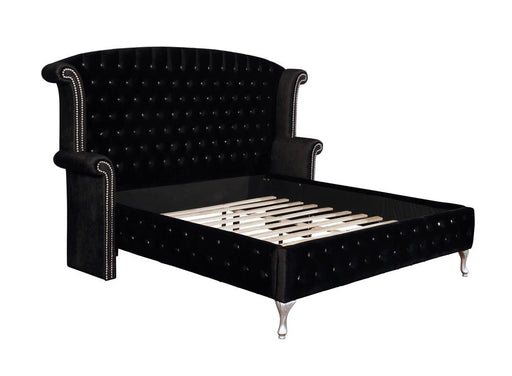 Deanna Eastern King Tufted Upholstered Bed Black image