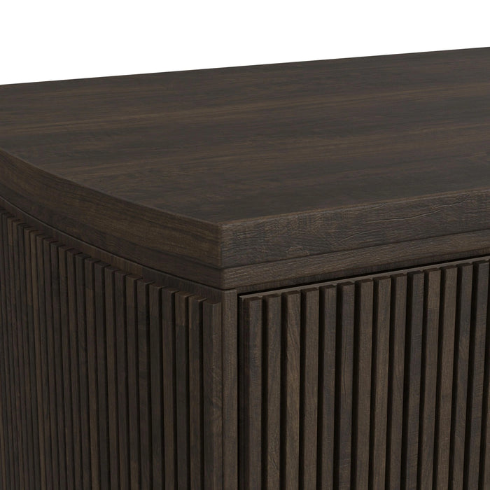 Sylvie Dresser and Mirror Set in Dark Brown