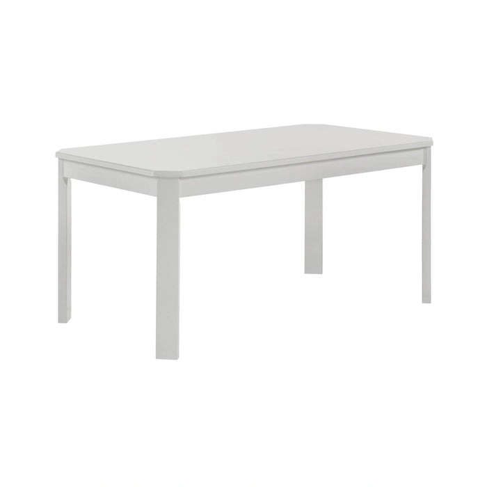 Travis Youth 5PC Dining Set with Table and 4 Chairs in White