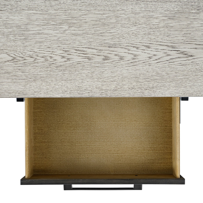 Axel Server in Light Grey and Espresso