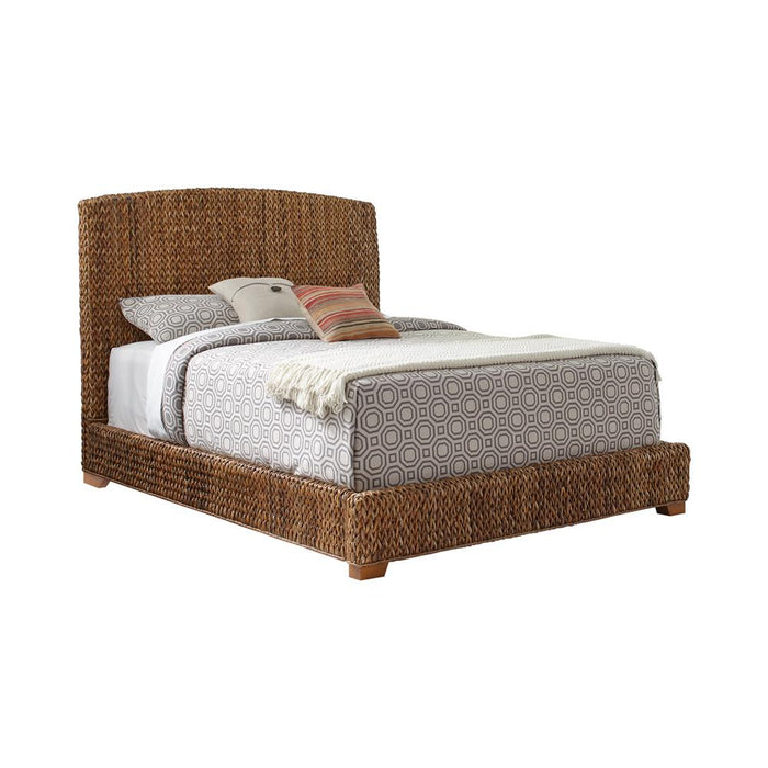 Laughton Hand-Woven Banana Leaf California King, E.King, & Queen Bed Amber