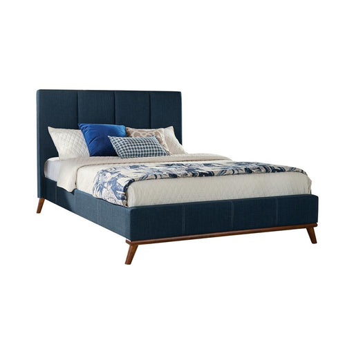 Charity Queen Upholstered Bed Blue image