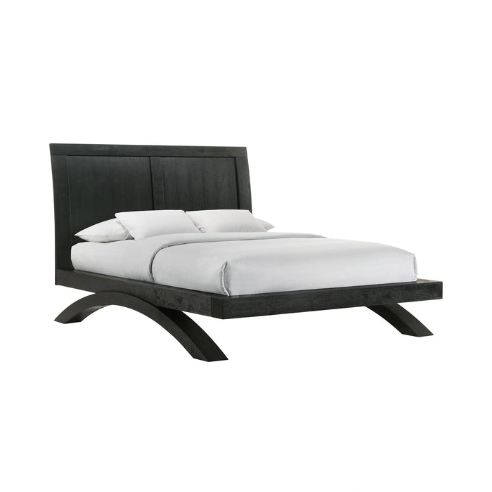 Allan Bedroom Set with 2 Nightstands in Black