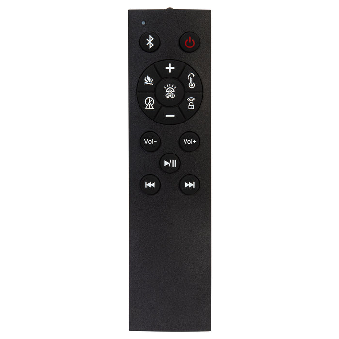 Preston Wingback Bed with Flame Visualizer and Bluetooth Speaker