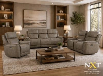 Gallup Pwr Headrest Recling Console Loveseat