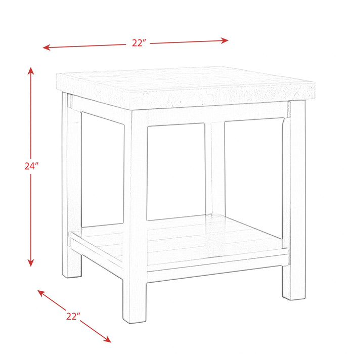 Kansas 3PC Occasional Table Set-Coffee Table, One End Table & One Sofa Table