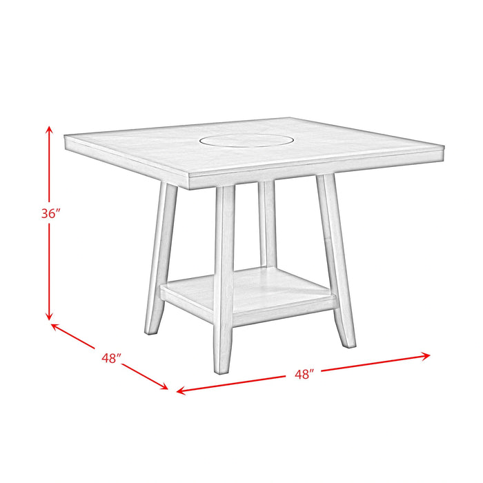 Seneca Square Counter Table with Lazy Susan