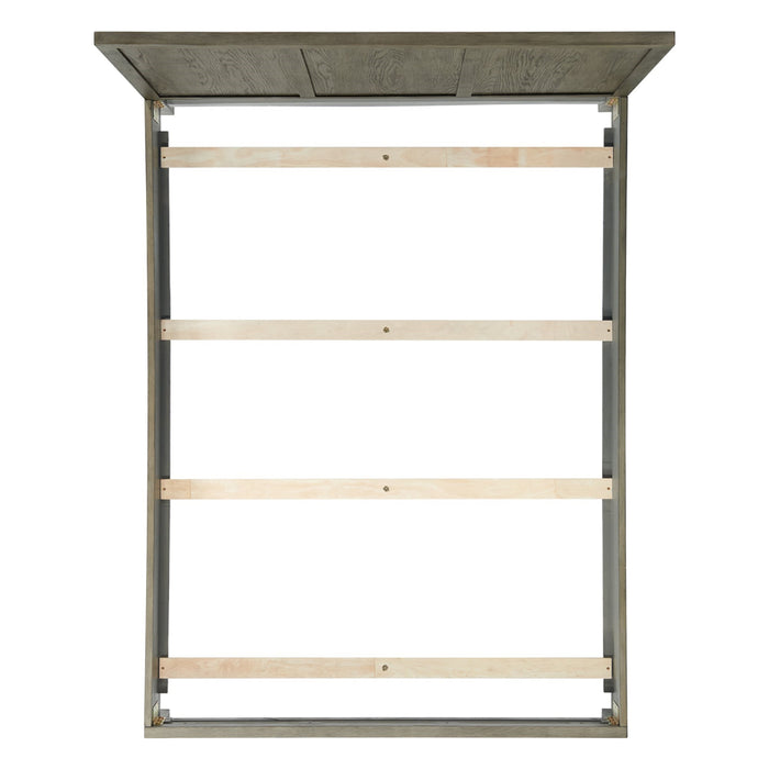 Elements International Versailles King Upholstered Panel Bed in Grey