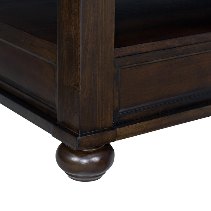 Wagner Square Lift-Top Coffee Table w/ Casters in Cherry