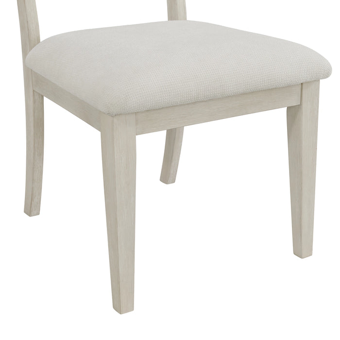Avalanche Standard Height Dining Set in Antique White-Table and Four Chairs