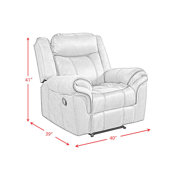 Sorrento 3PC Living Room Set in T101 Brown-Sofa, Loveseat & Recliner