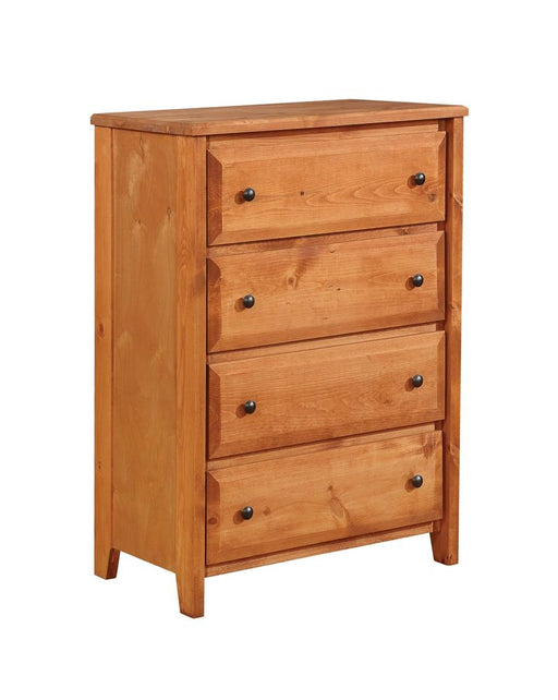 Wrangle Hill 4-drawer Chest Amber Wash image