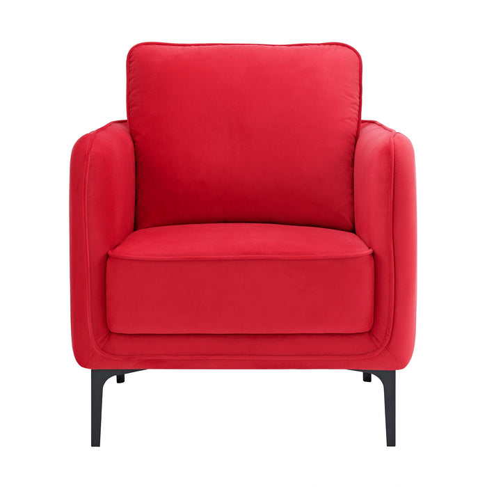 Rae Chair in Lavish 152 Red Velvet