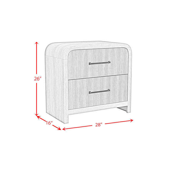 Ridgemont 2-Drawer Nightstand with USB in Natural