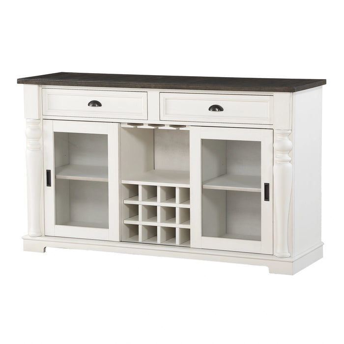 Steve Silver Joanna Server in Two-tone Ivory and Mocha