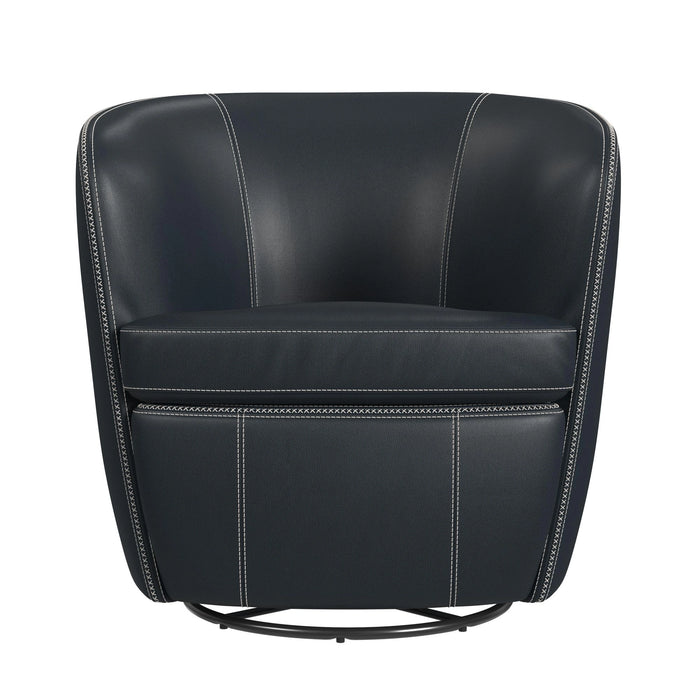 Vito Swivel Chair in Pebble Navy