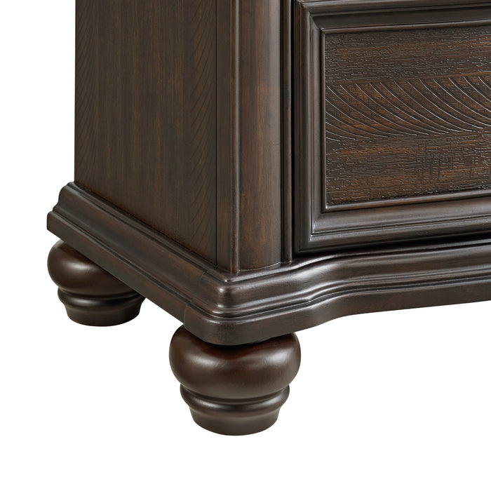 Brunswick Bedroom Set with 2 Nightstands in Mahogany