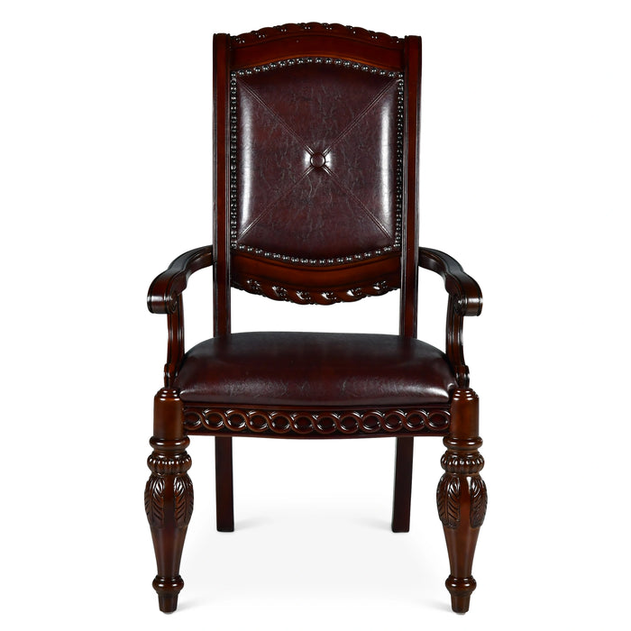 Steve Silver Antoinette Arm Chair (Set of 2) in Rich Cherry