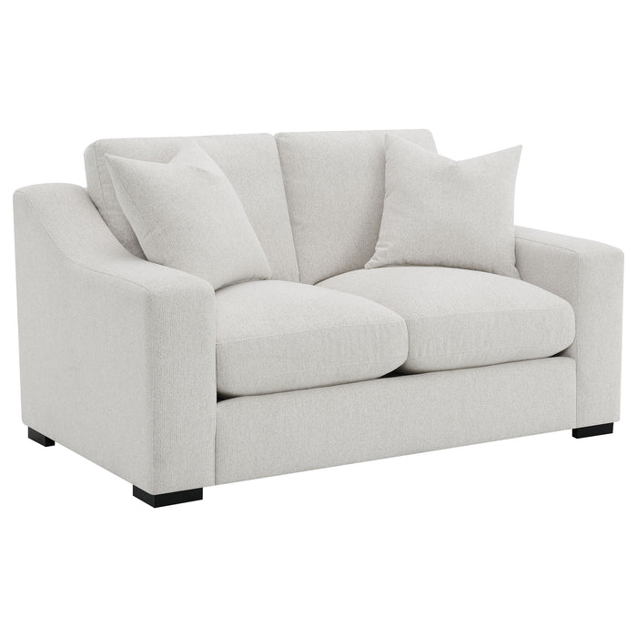 Ashlyn Upholstered Sloped Arms Loveseat White