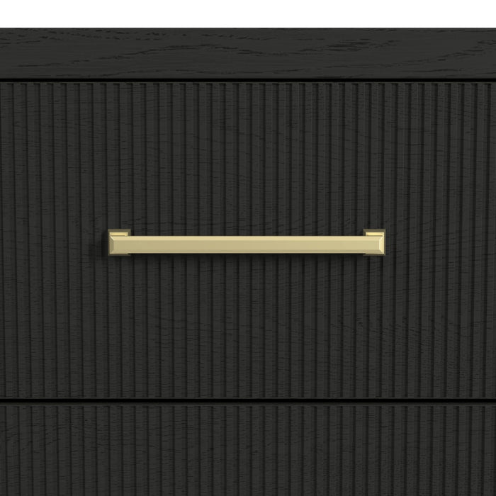 Ridgemont Storage Bedroom Set in Black with Grain
