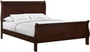 Elements International Louis Philippe Full Panel Bed in Cherry image