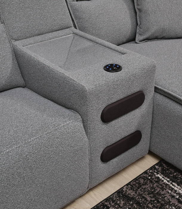 Modmax II Power Reclining Sectional with Chaise and Audio System