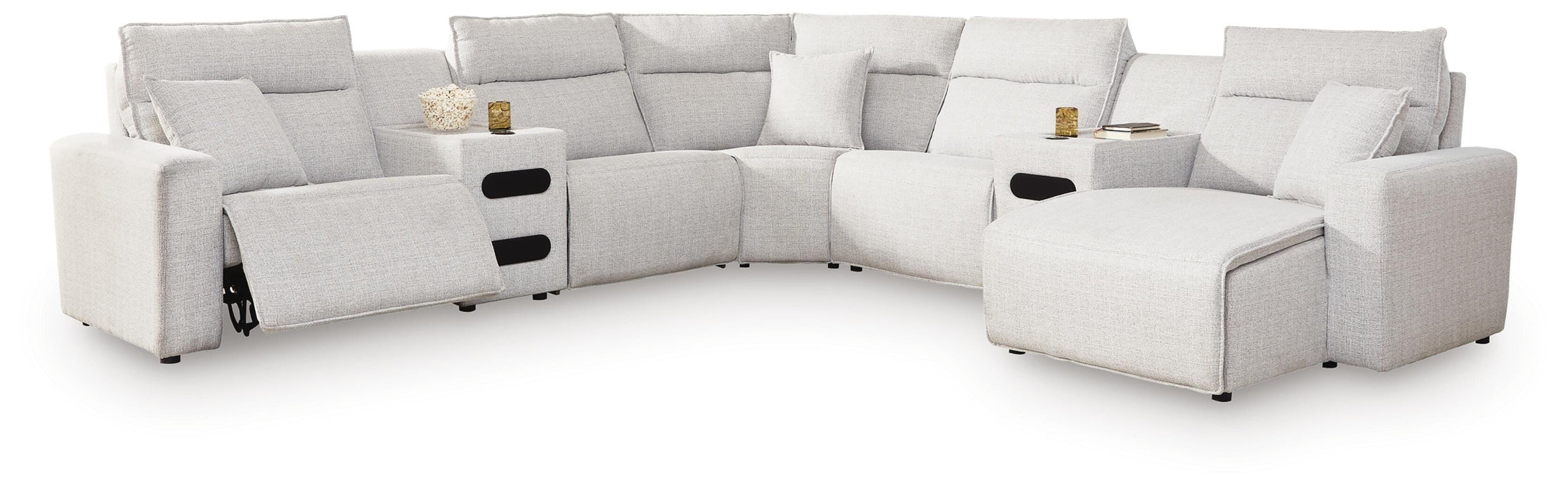Modmax II Power Reclining Sectional with Chaise and Audio Consoles