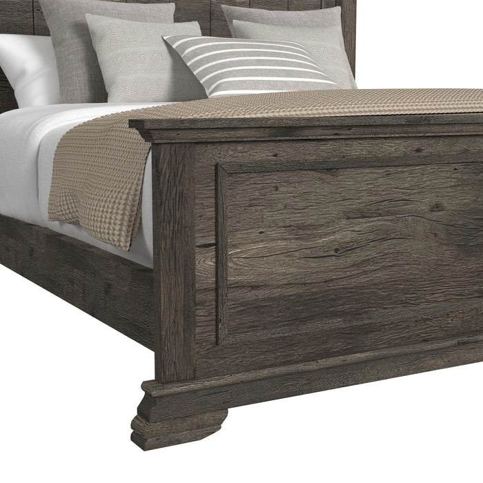 Park Ridge Bedroom Set with 2 Nightstands in Charcoal