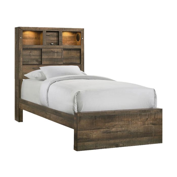 Bailey Bookcase Panel Bedroom Set with Bluetooth