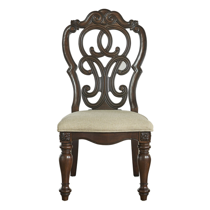 Steve Silver Royale Side Chair in Brown Pecan (Set of 2)