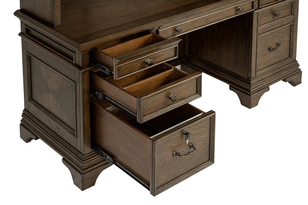 Hartshill Credenza Desk with Hutch