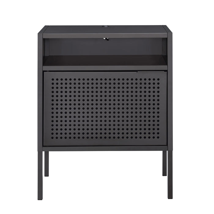 Ember Nightstand (C-1094) GREY NIGHTSTAND W/ USB