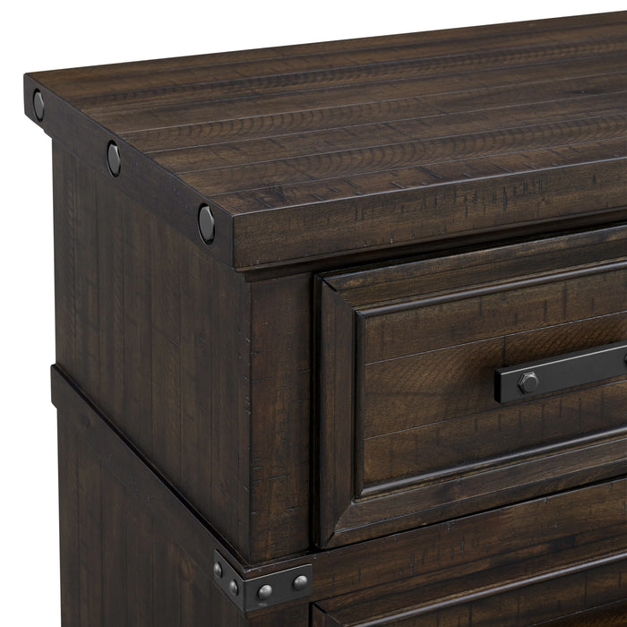 Colorado City Dresser and Mirror Set in Charcoal