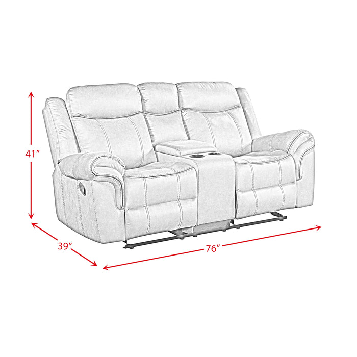 Sorrento Motion Loveseat with Console in T101 Brown
