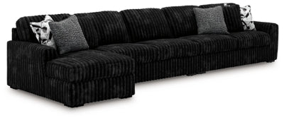 Midnight-Madness Sectional with Chaise