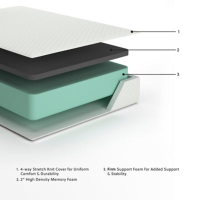 Chime 12 Inch Memory Foam Mattress in a Box