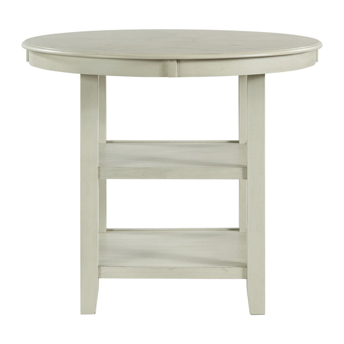 Amherst Counter Table w/Wood Leg White Finish