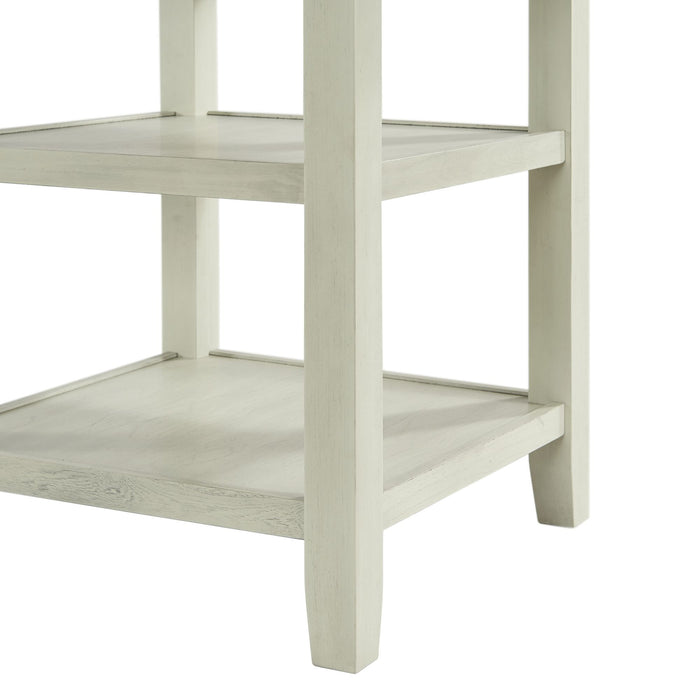 Amherst Counter Table w/Wood Leg White Finish