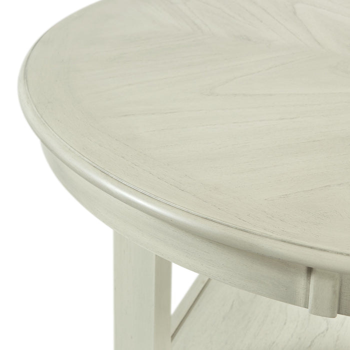 Amherst Counter Table w/Wood Leg White Finish