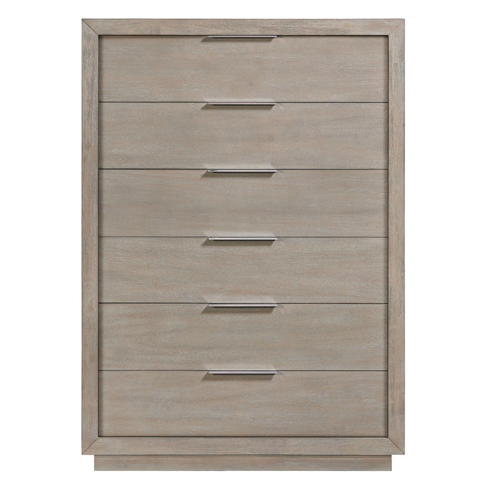 Arcadia 6-Drawer Chest in Grey
