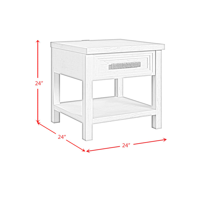Avalanche 3PC Occasional Table Set in Antique White-Coffee Table, End Table & Sofa Table