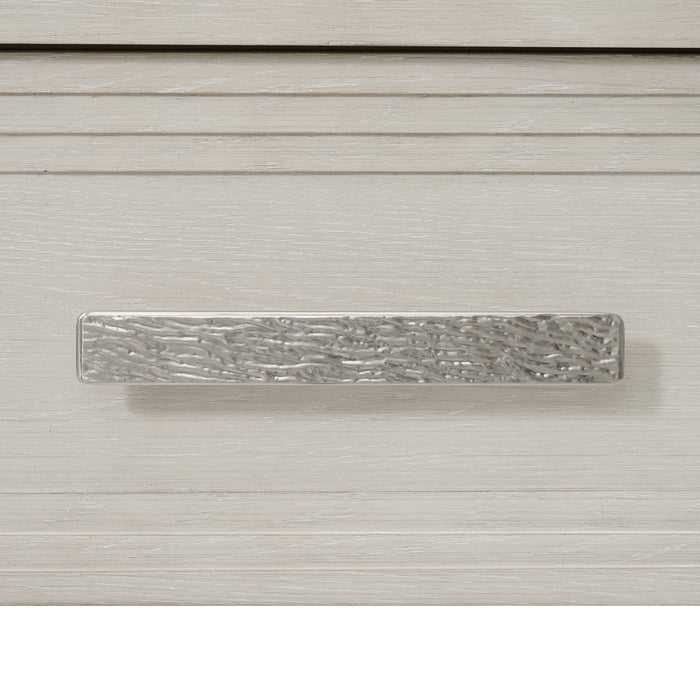 Avalanche End Table with USB in Antique White